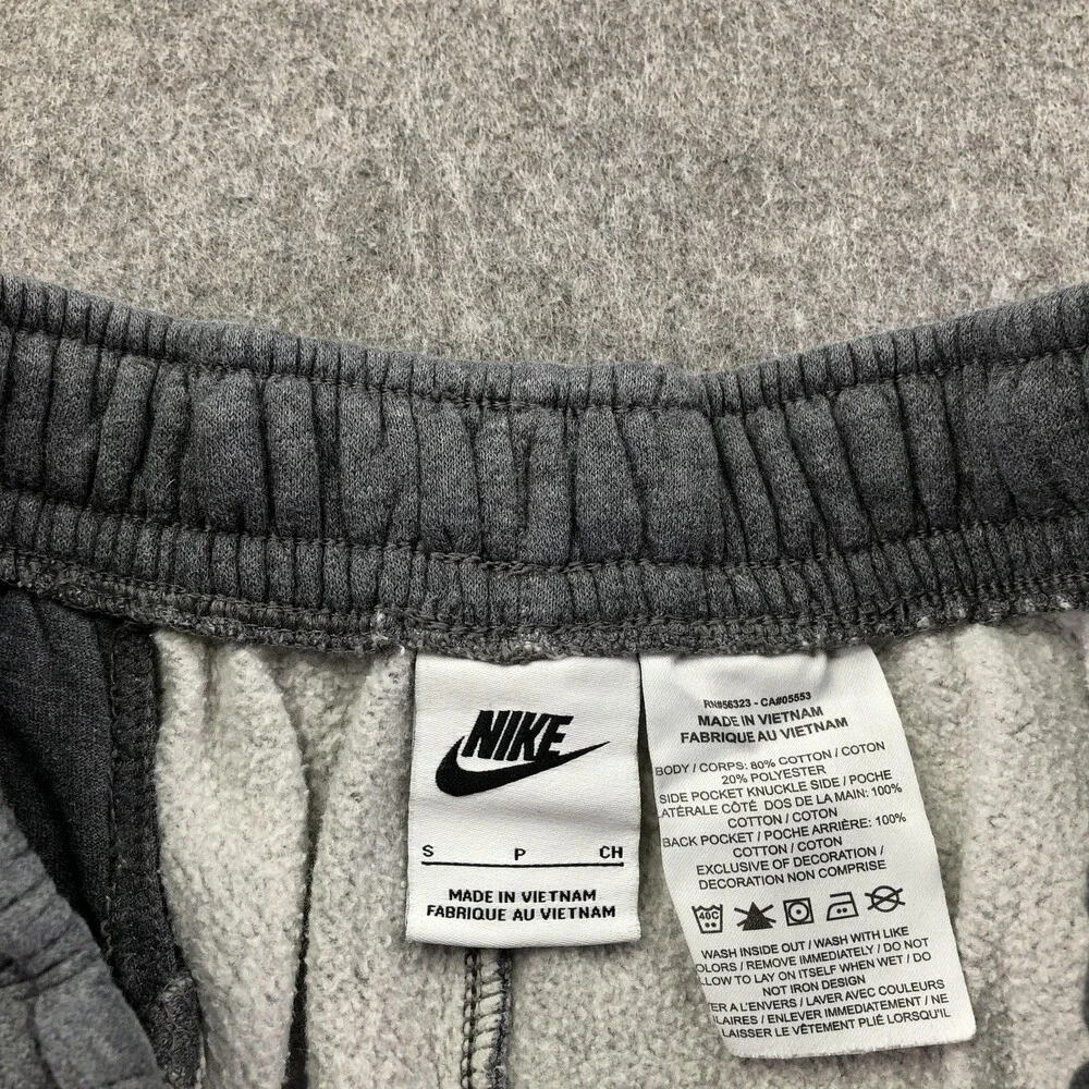 Nike Shorts Mens Small Gray Fleece Sweat 9 Inch Athletic Gym Pockets Casual